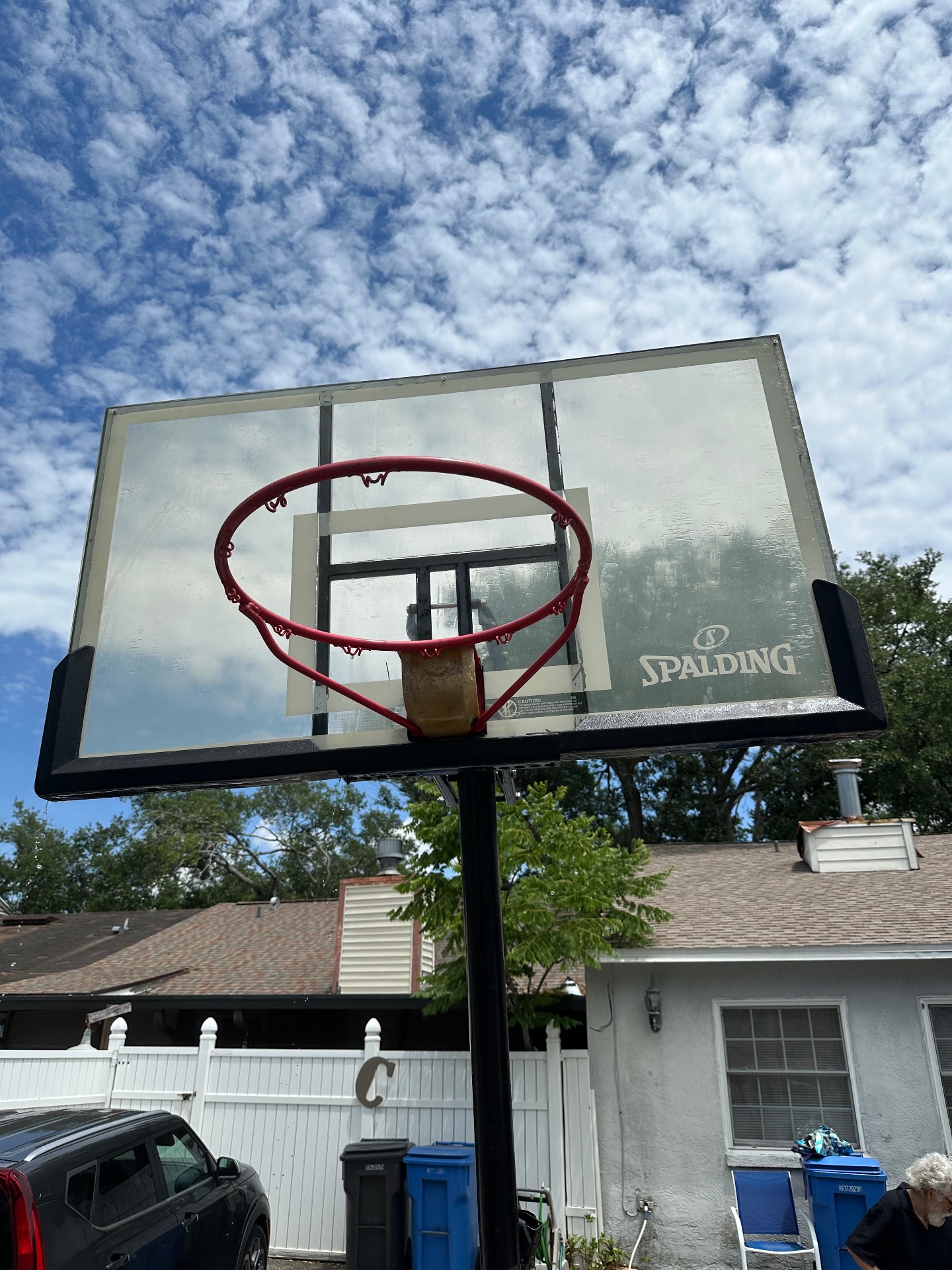 Basketball Hoop Pressure Wash — After