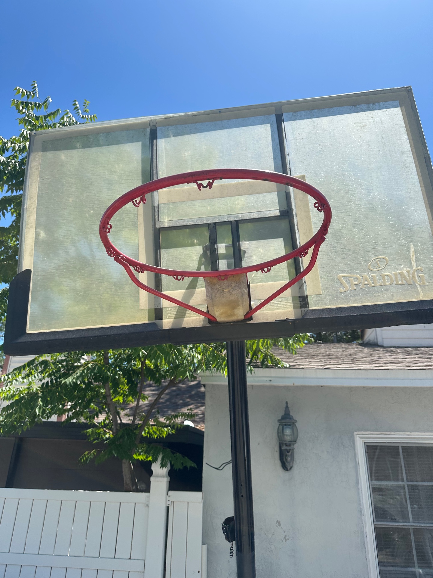 Basketball Hoop Pressure Wash — Before