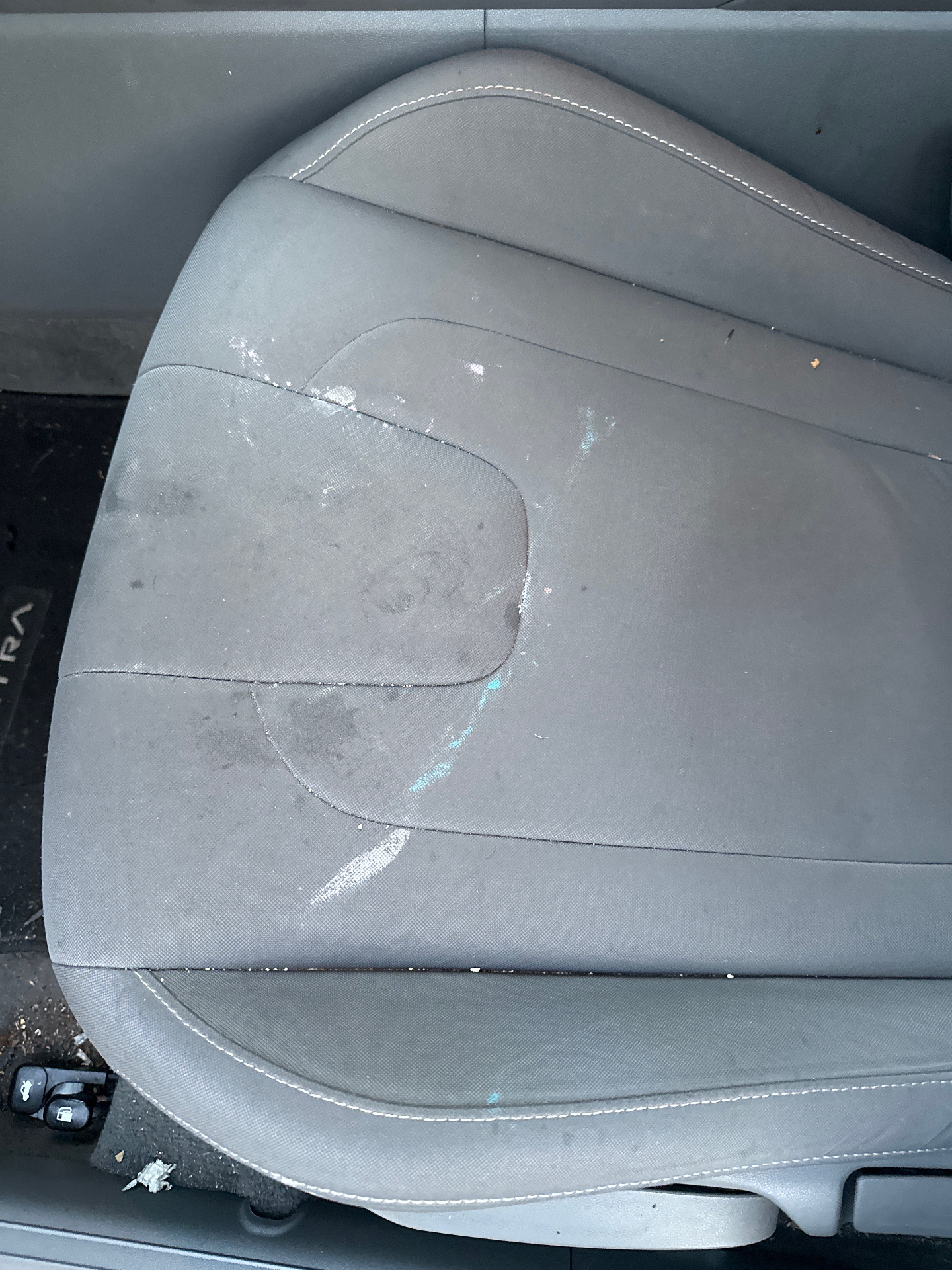 Seat Stain Removal — Before