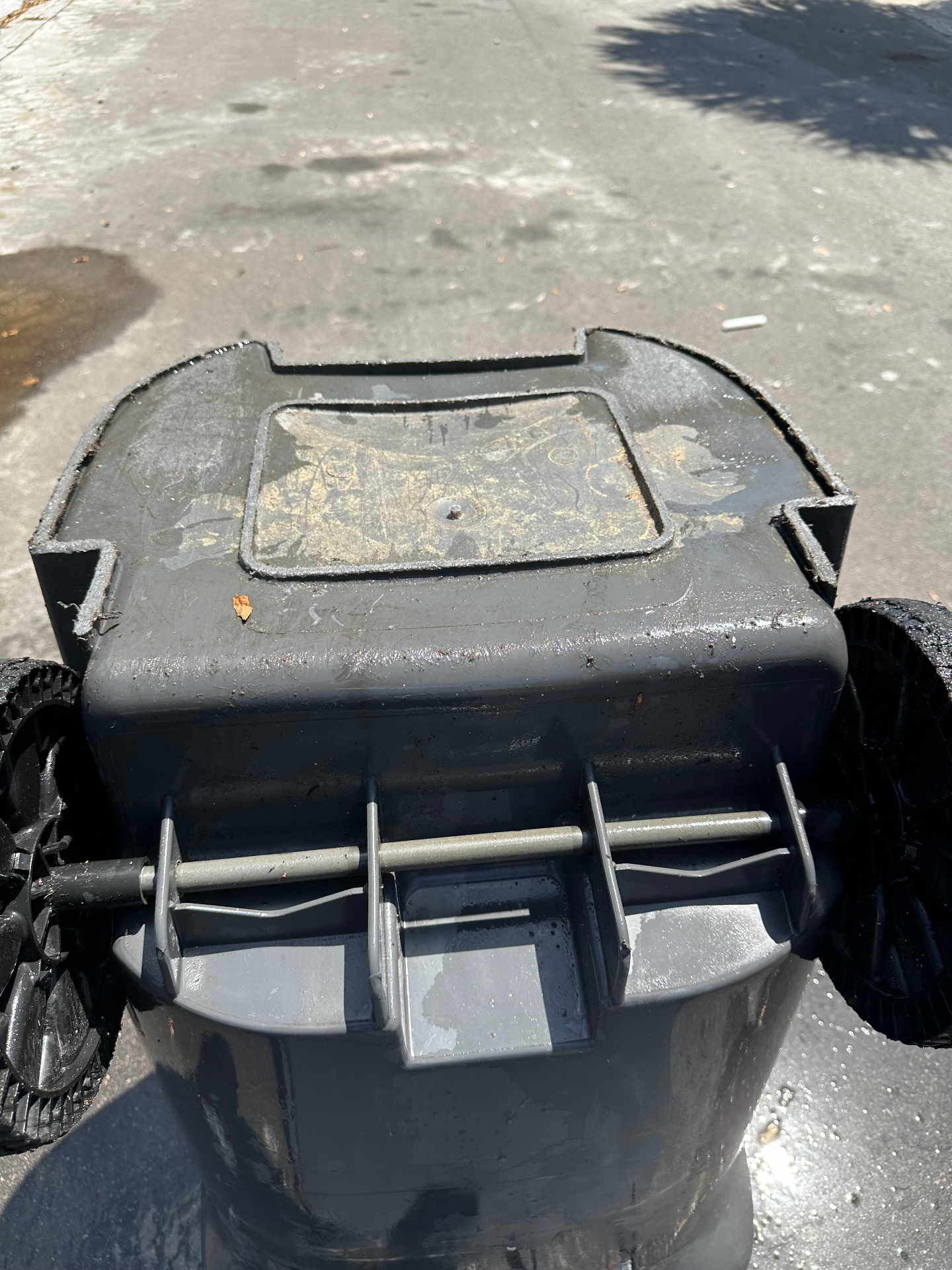 Trash Can Cleaning — Before
